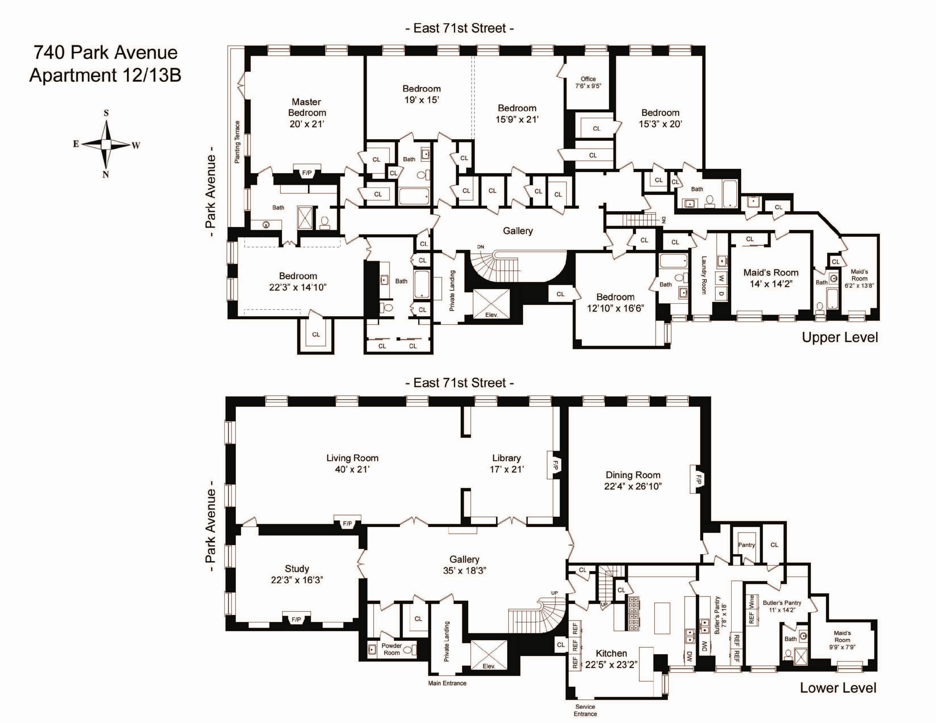 740 Park Avenue Apartment Floor Plans